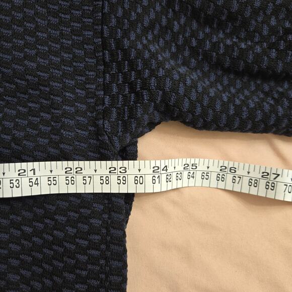 EILEEN FISHER Women Boxy Oversized Lagenlook Open Back Knit Sweater M Blue Black - Picture 10 of 11